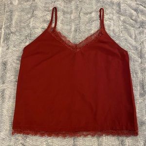 Paper Crane Tank Top Blouse w/ Lace